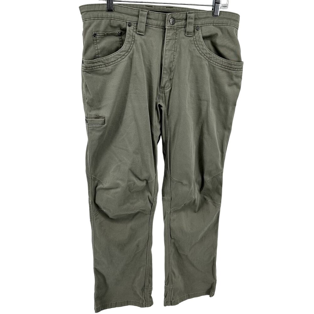 Mountain Khakis Camber 105 Pants Cotton Twill 6 Pocket Green Waist 35"x30"